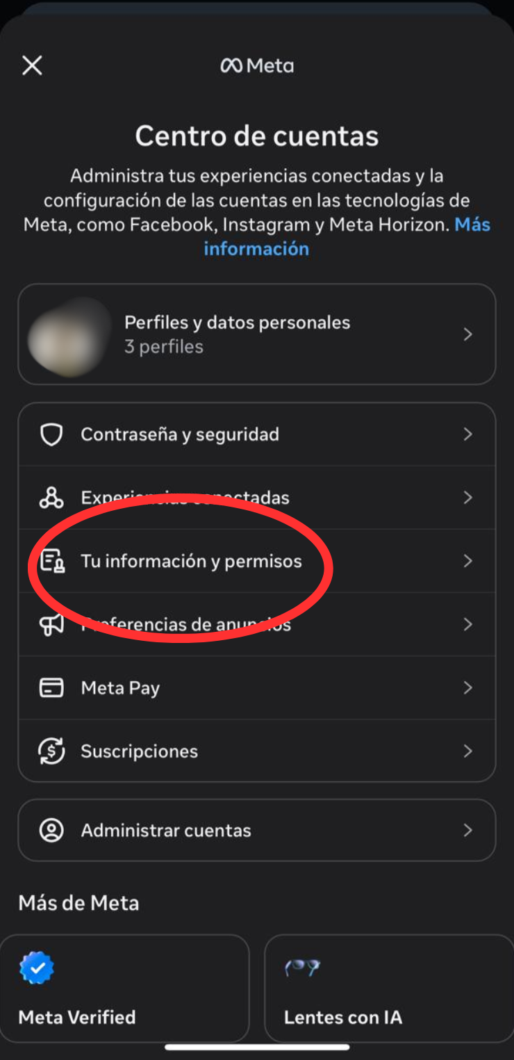 Paso 2.2 - Tu información y permisos
