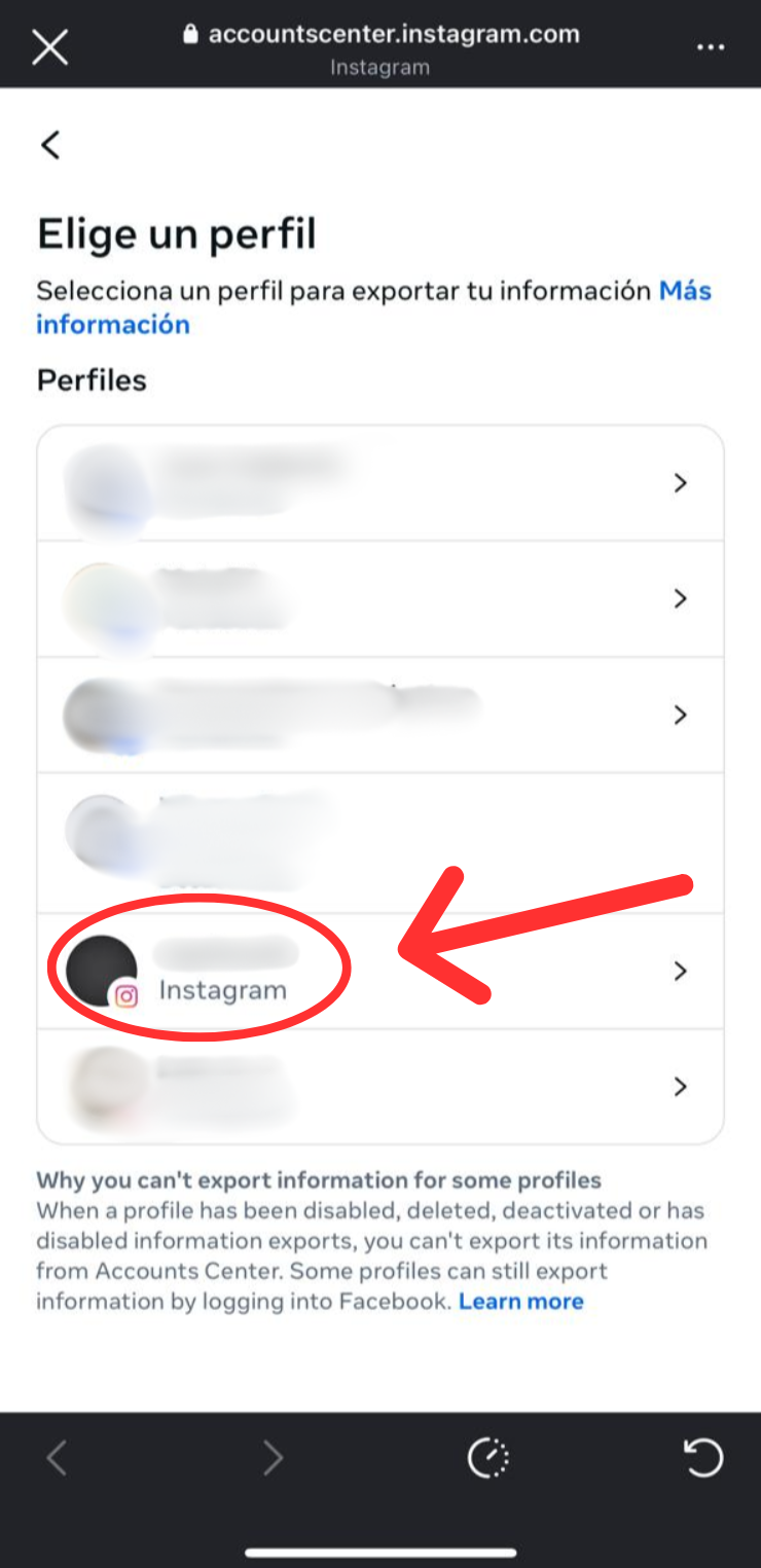 Paso 2.5 - Seleccionar perfil