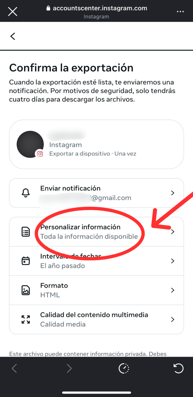 Paso 3.2 - Personalizar la información