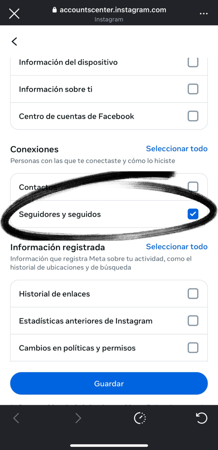 Paso 3.3 - Solo seguidos y seguidores