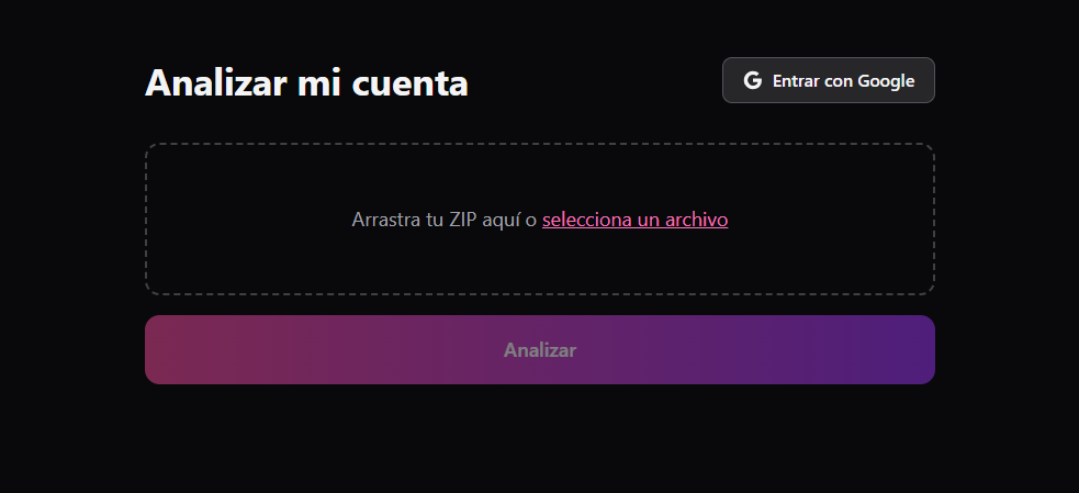 Subir ZIP en Quién no te sigue