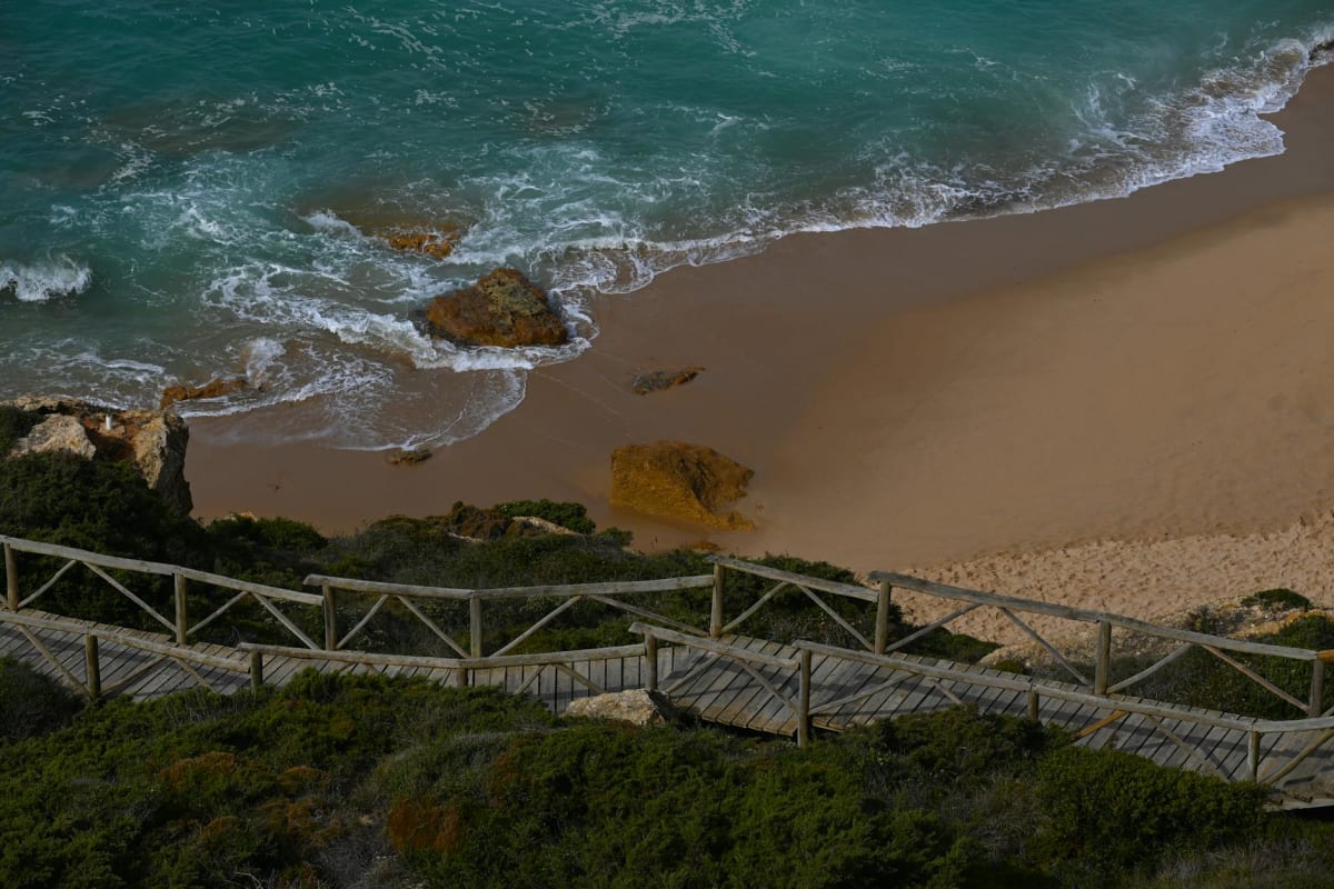 Ribeira d'Ilhas Ericeira Portugal beach break sandy aerial view