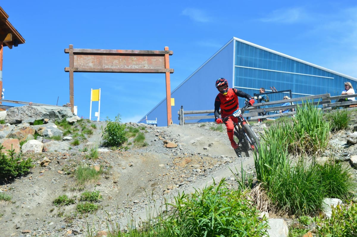Whistler Blackcomb bike park valley sprawl aerial mountain view