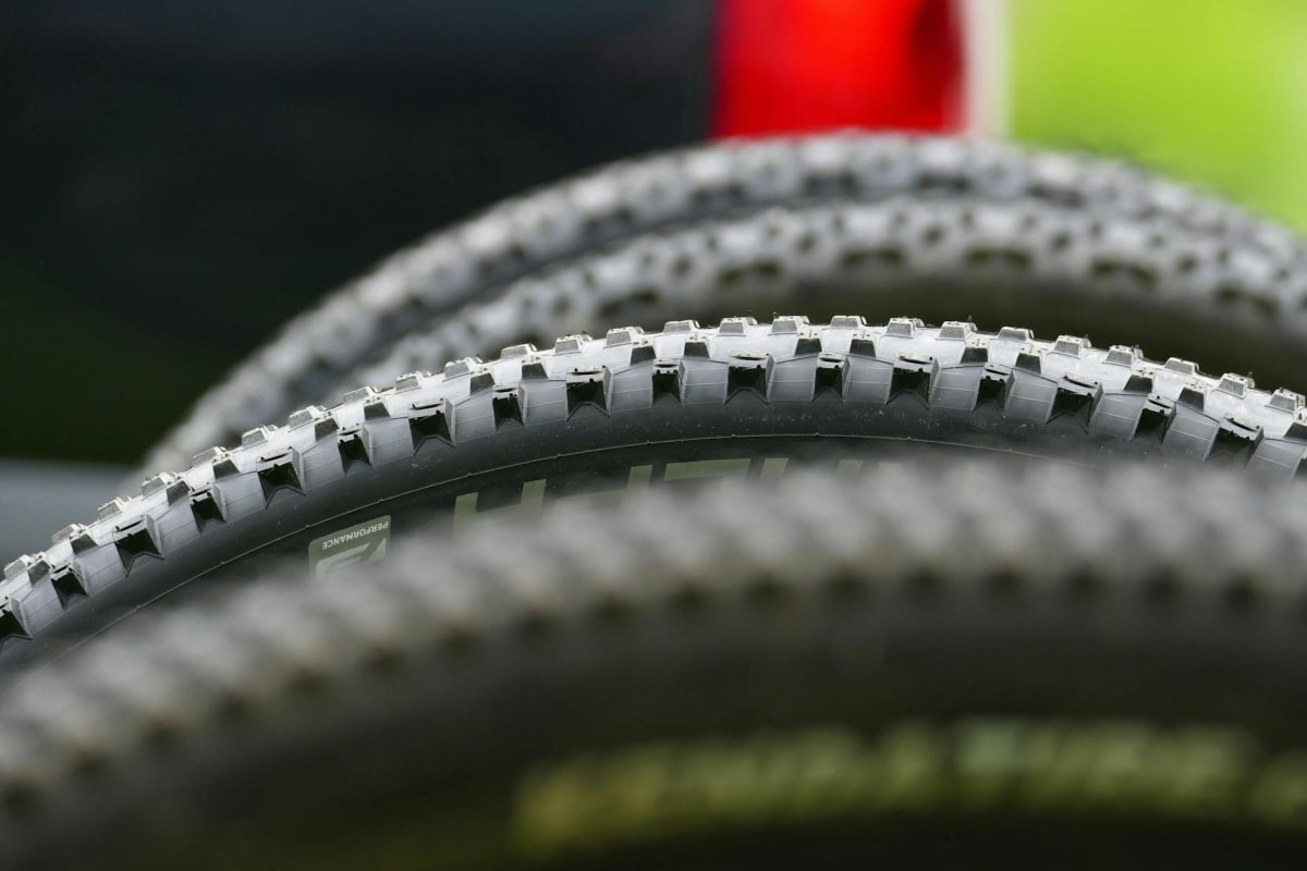 Maxxis mountain bike tire tread knobs close up grip