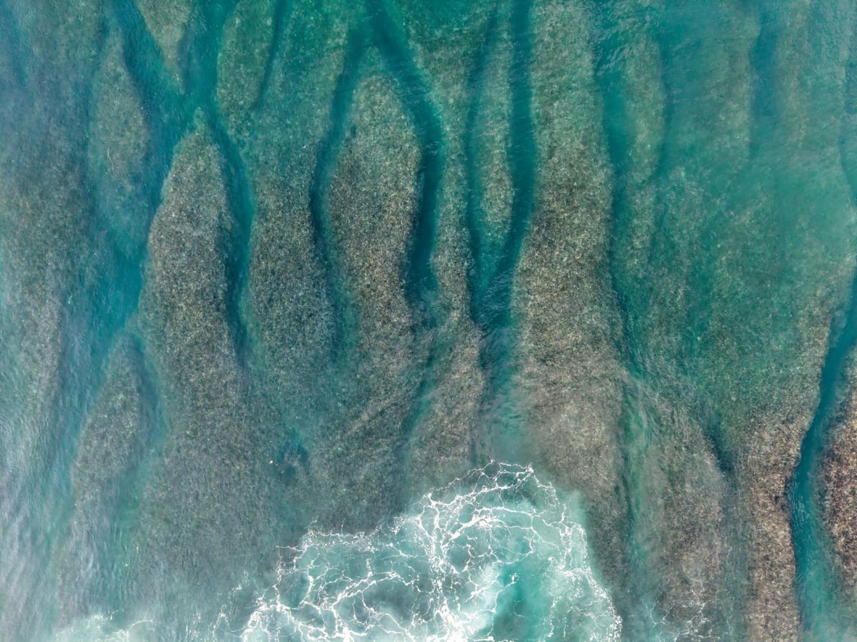 Thurso East Caithness Scotland reef wave aerial conditions