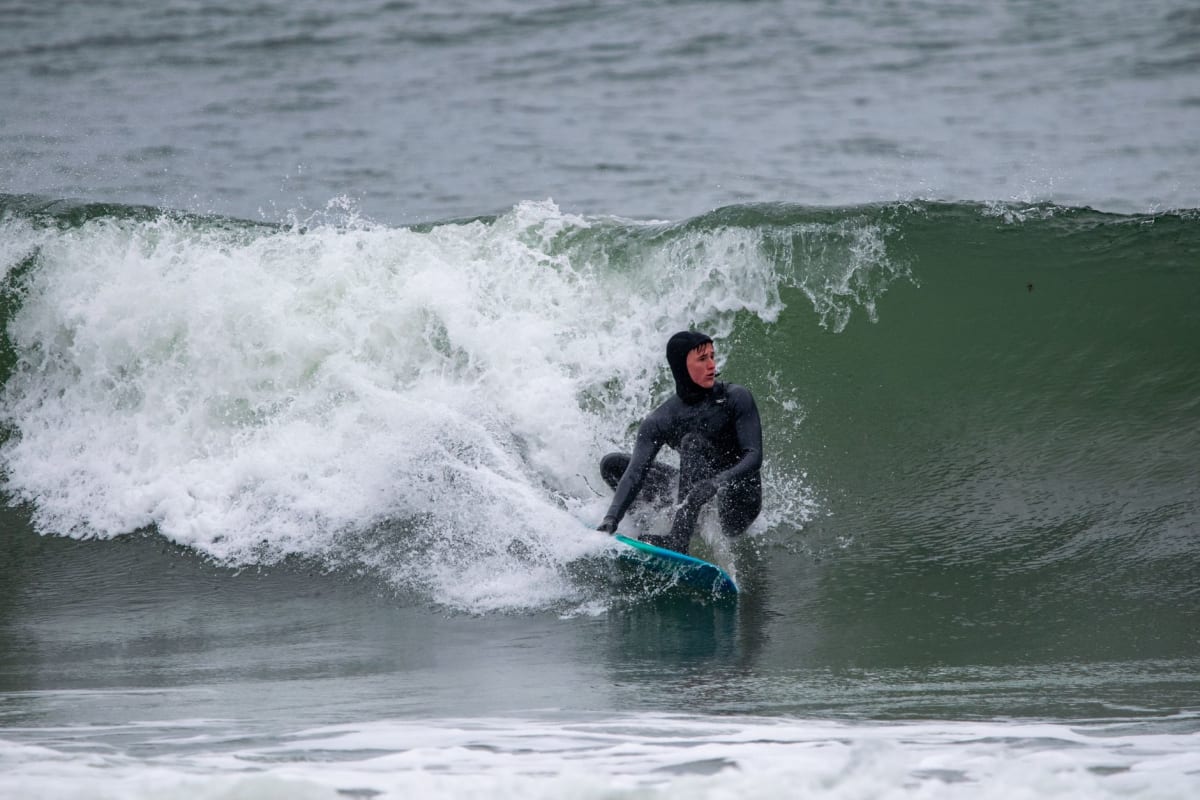 Patagonia R3 Yulex wetsuit surfing cold Atlantic water