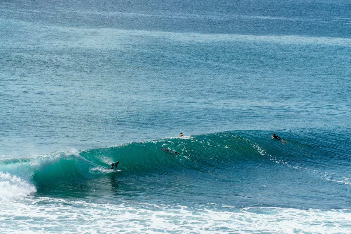 Peniche Supertubos Portugal reef break aerial swell