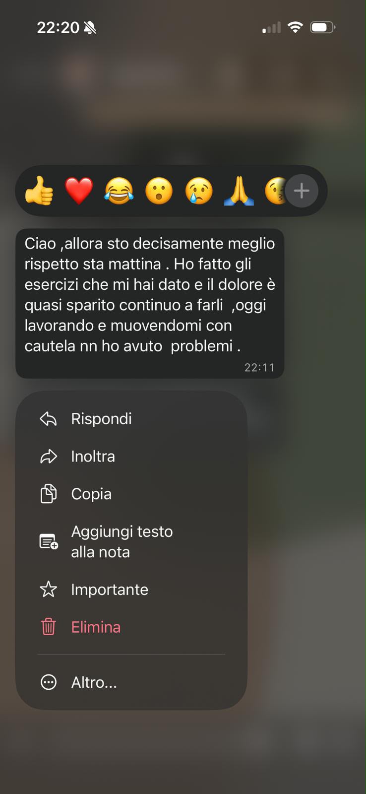 Trattamento di osteopatia