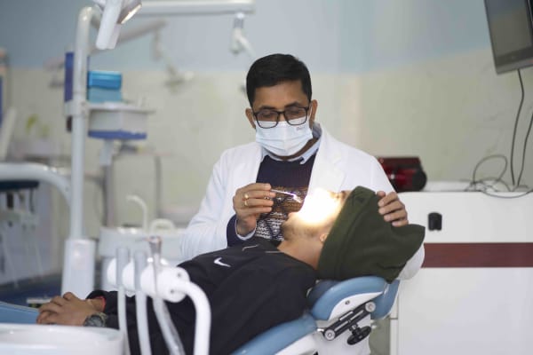 Inside the BR Dental Hospital clinic on New Road, Ghorahi