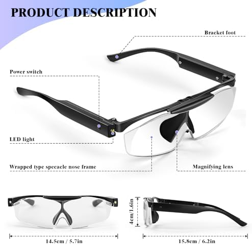 Vue 6 de Nzqxjxz Loupe Frontale Led