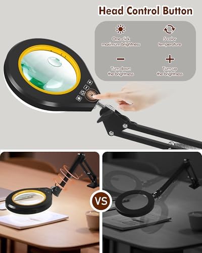 Vue 3 de Newacalox Lampe Loupe Led