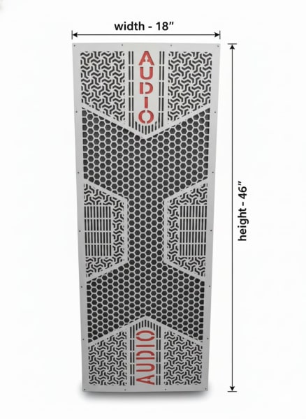 Professional Double 15-Inch CNC Cut DJ Speaker Grill - Premium audio x Pattern
