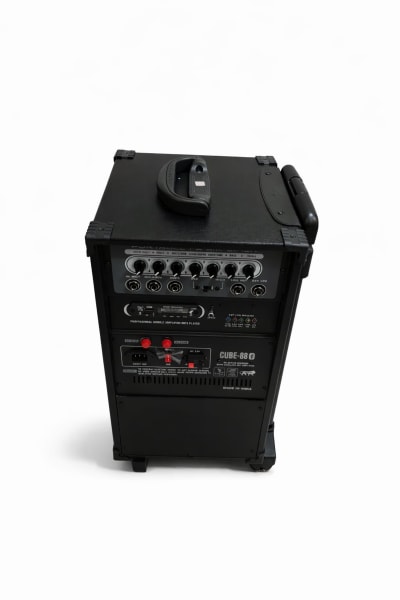 Eastar CUBE 88 Double 8-Inch Trolley Speaker with Wireless Mic & Bluetooth (80W)