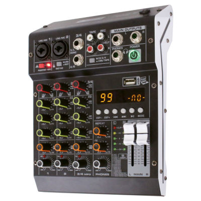 EASTAR SERIES F4DSP Audio Mixer 4 Channel for Stage Live Studio Stereo Recording DJ Stage Powered Sound Mixer