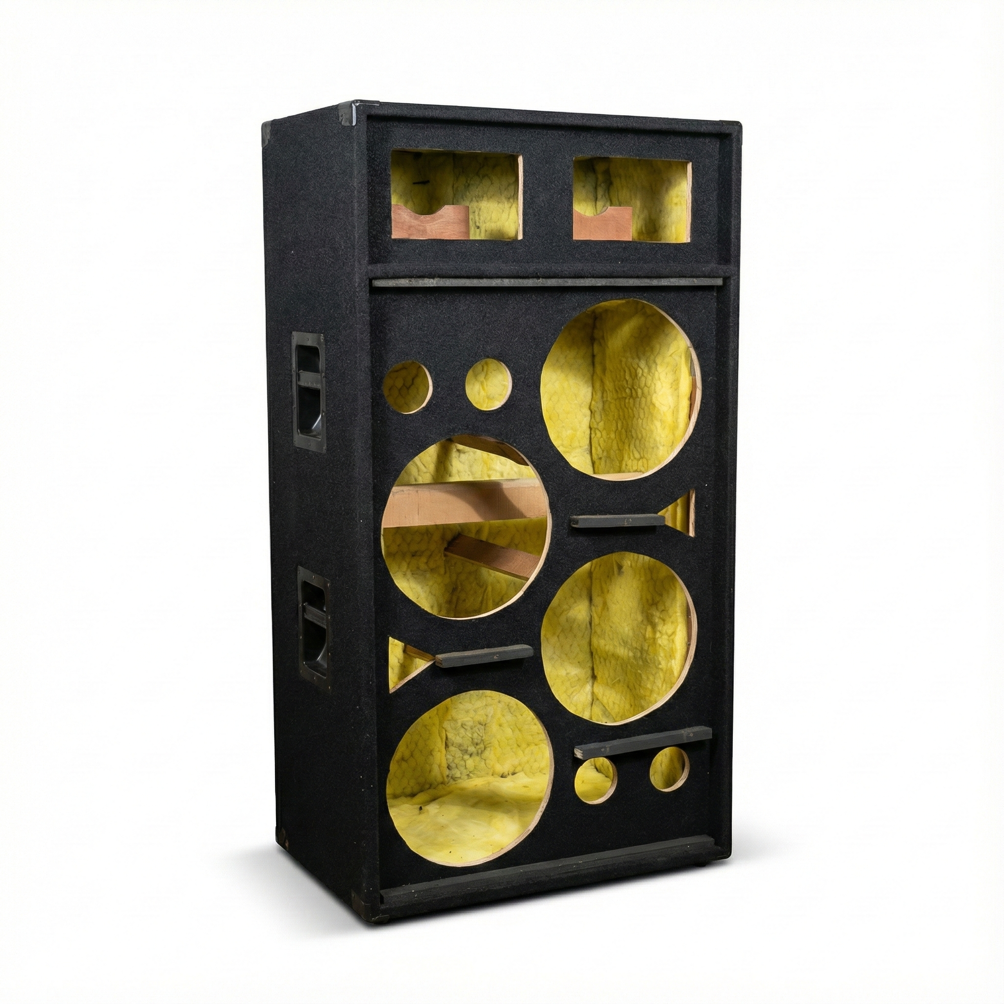 Heavy-Duty 4x15" PA Speaker Pair - Dual Cabinets with HF Horns and Carpet Finish