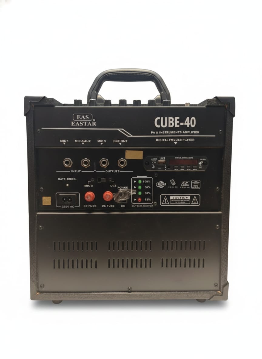 Eastar CUBE-40 Portable PA & Instrument Amplifier with Wireless Microphone