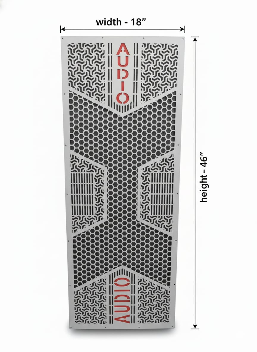 Professional Double 15-Inch CNC Cut DJ Speaker Grill - Premium audio x Pattern