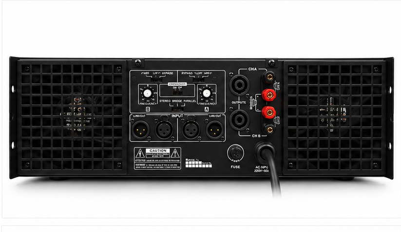 Voxik MT-1601 Professional 2-Channel Power Amplifier with Built-in
