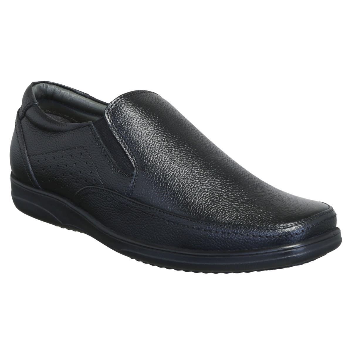 Antonio Bruno Men's Black Leather Formal Slip-on Shoes