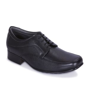 Black Leather Lace-up Shoes 