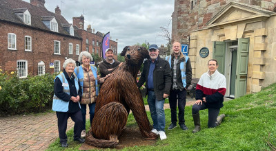 Upton's popular dog sculpture restored