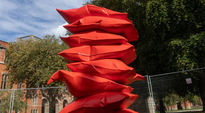 Bold new sculpture Red Stack lands on University of Birmingham campus