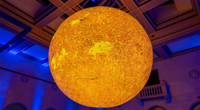 Luke Jerram's Helios on display in Birmingham's The Exchange