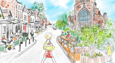 Abbey Foregate to see new public seating and planting installed