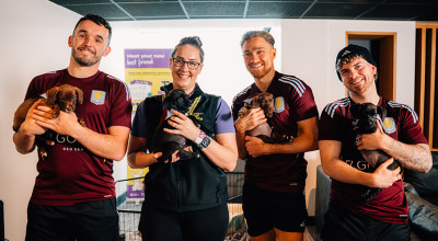 Birmingham Dogs Home visit Aston Villa’s training ground