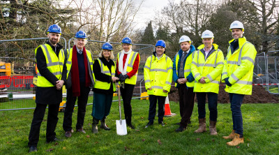 The first spade hits the ground as construction begins at Malvern Theatres