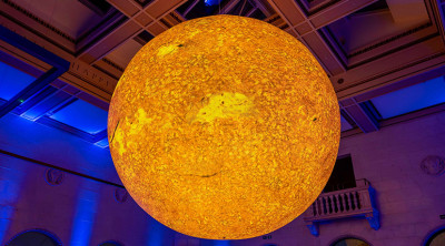 Luke Jerram's Helios on display in Birmingham's The Exchange