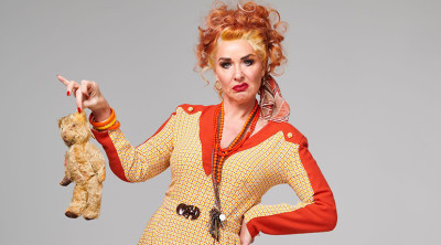 Claire Sweeney stars as Miss Hannigan in Annie The Musical
