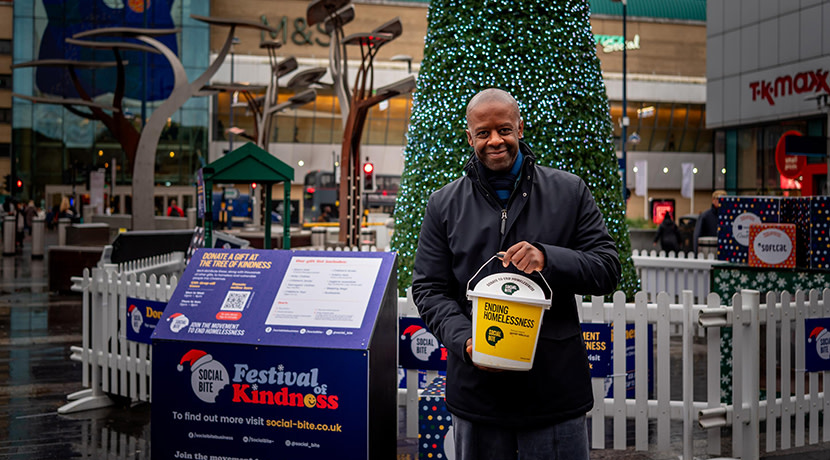 Birmingham actor Adrian Lester returns home to support homelessness charity gift dive