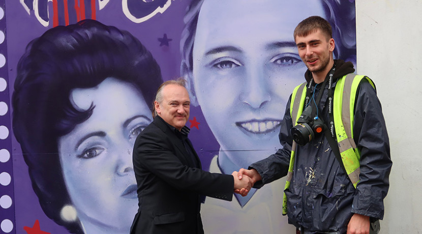 New mural pays homage to Newcastle-under-Lyme's showbiz heritage