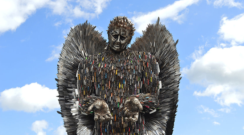 Knife Angel visits Shrewsbury as part of UK National Youth Anti-Violence tour