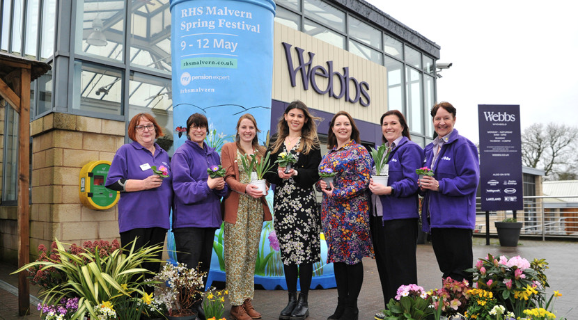 RHS Malvern Spring Festival Giant Welly Tour launches at Webbs of Wychbold