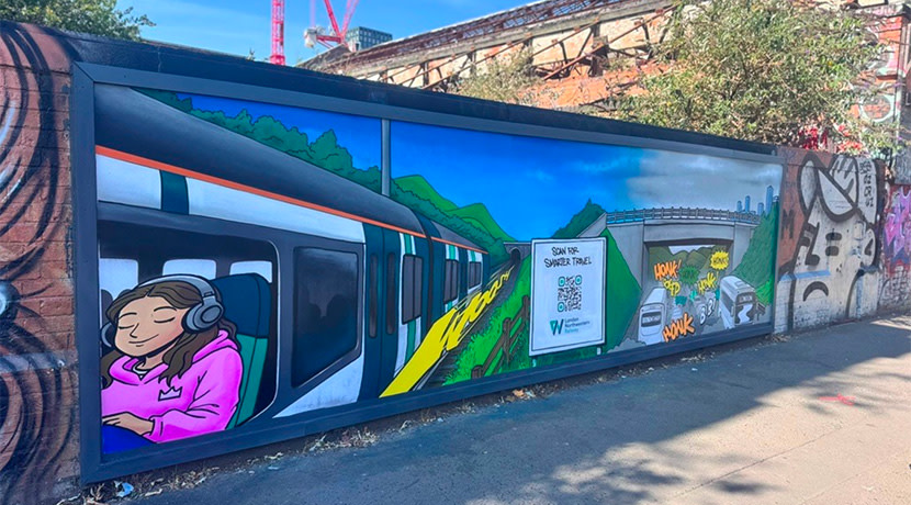 Birmingham street artist transforms Digbeth wall with interactive mural