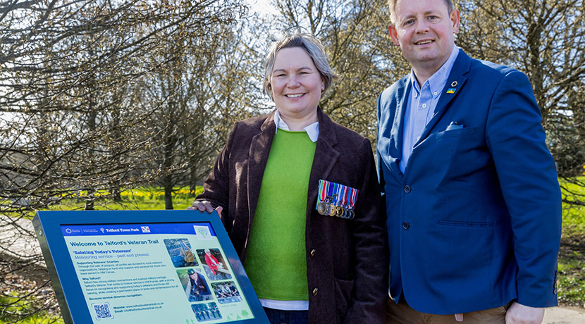 Telford’s Veteran Trail marks third anniversary with new sign to raise awareness