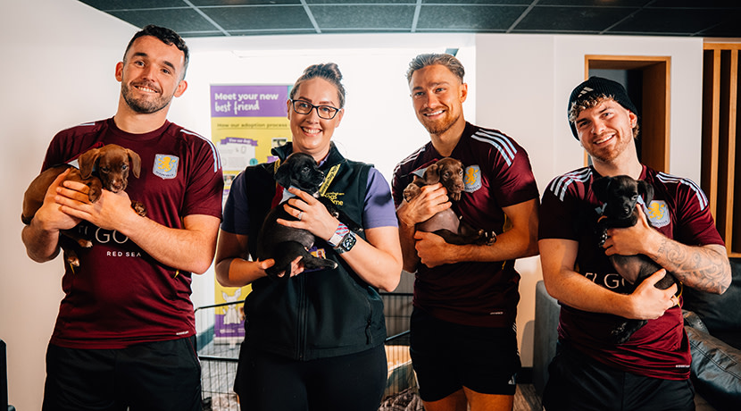 Birmingham Dogs Home visit Aston Villa’s training ground