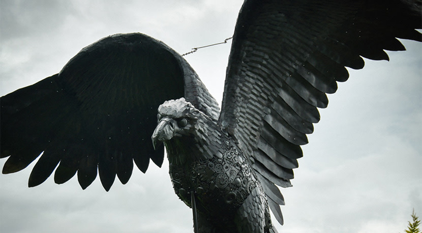 Ironworks promotes conservation with birds of prey sculpture