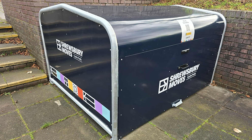New Shrewsbury Moves Cycle Pods installed