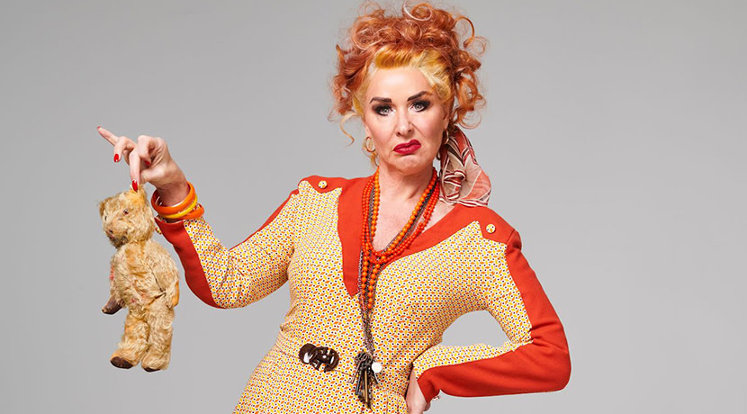 Claire Sweeney stars as Miss Hannigan in Annie The Musical