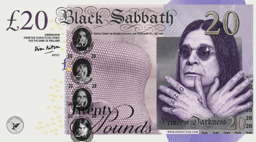 Ozzy Osbourne-themed bank notes created