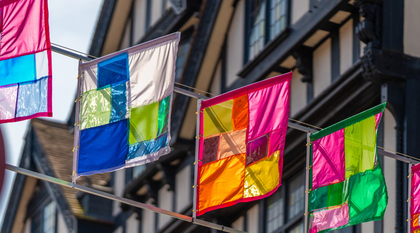 Flying high along Shrewsbury's High Street