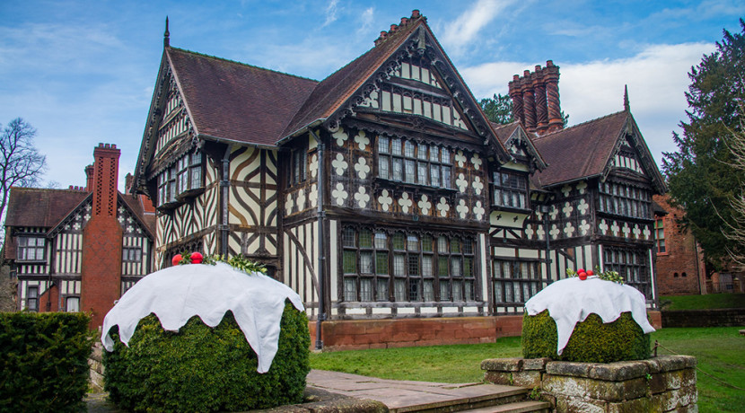 Wightwick Manor decorated for a Traditional Christmas
