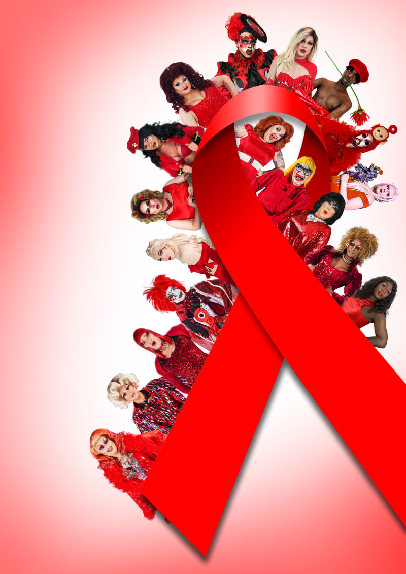 Birmingham Drag Queens Unite For Recreated World Aids Day Poster Image