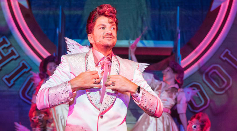 Peter Andre is back on the road with Grease