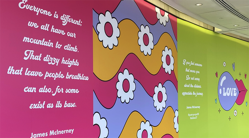 Bullring & Grand Central team up with artist to display messages of positivity