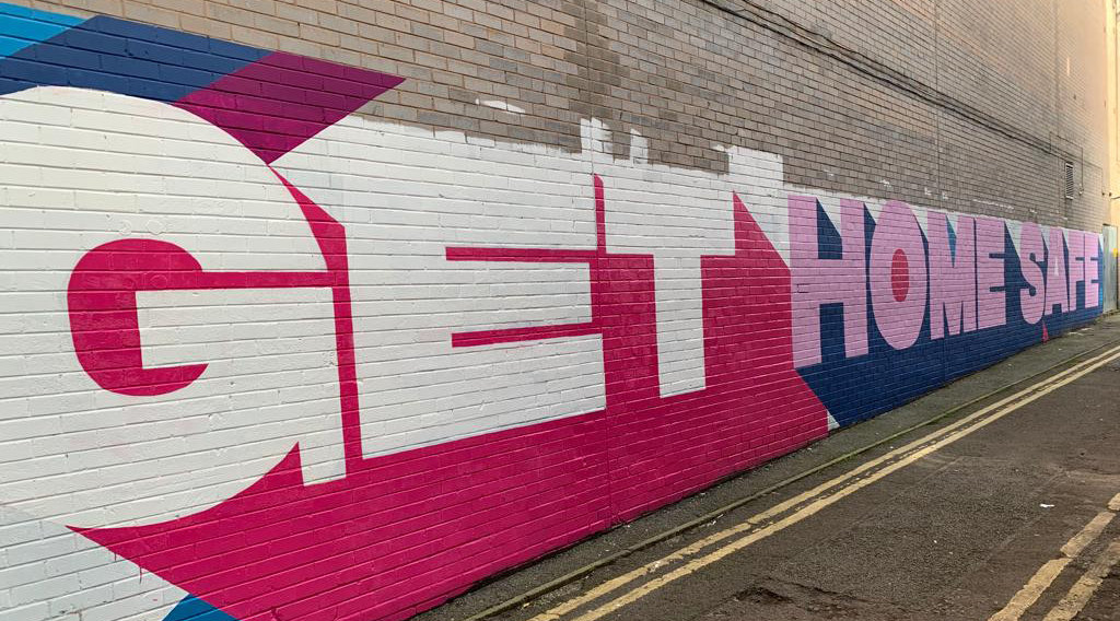 NewcastleunderLyme BID unveils new town centre mural