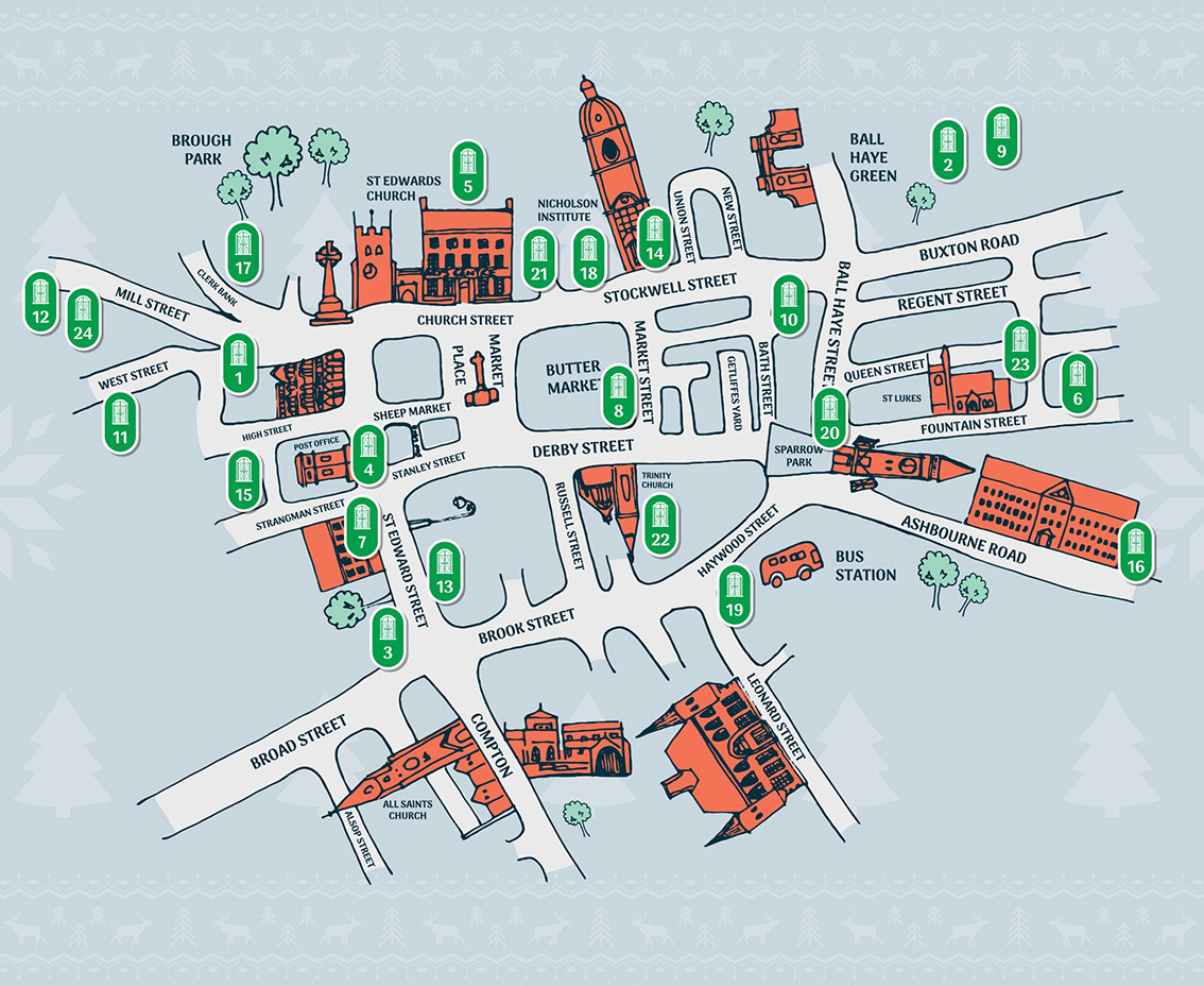 Live Advent Calendar 24 Doors To Debut In Leek   24 Doors Map Udnga7 